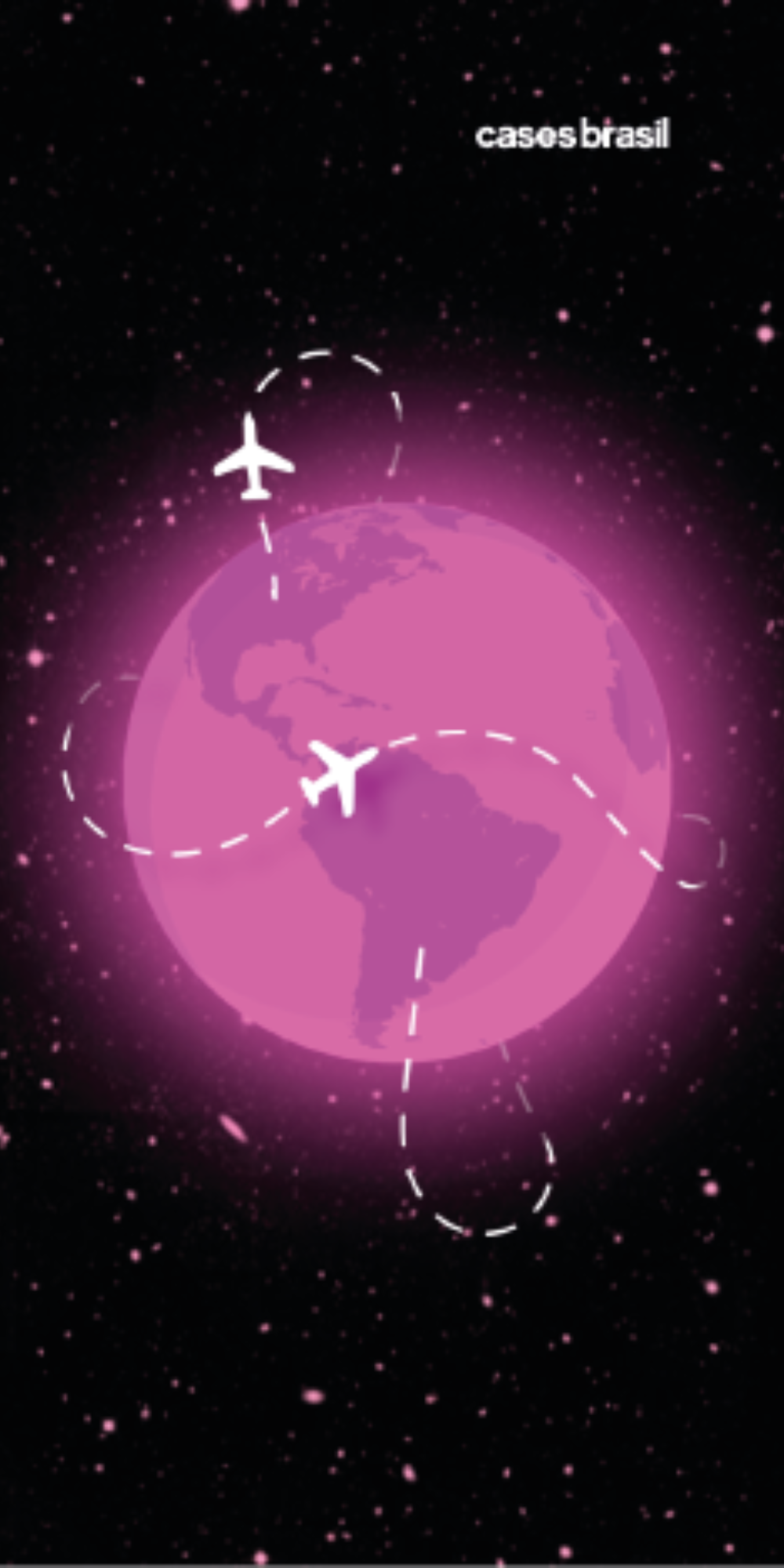 Capinha para Celular Viagem Espacial Pink