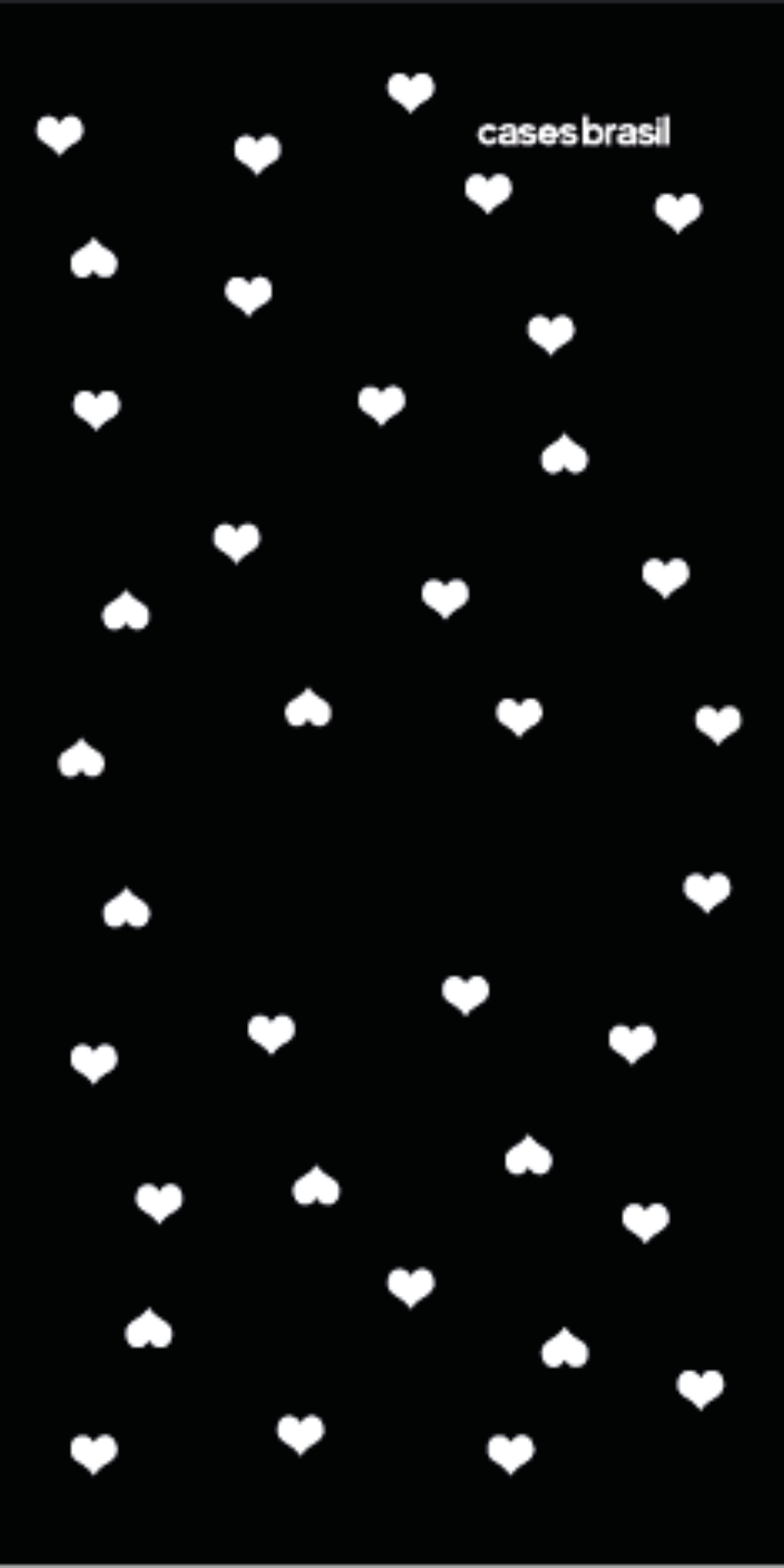 Capinha para Celular Corações Minimalistas Black