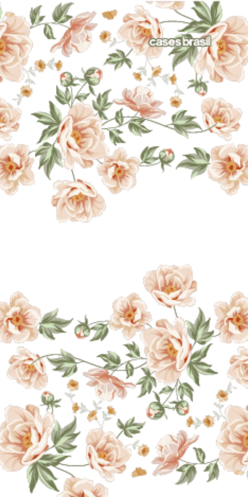 Capinha para Celular Flores Alaranjadas