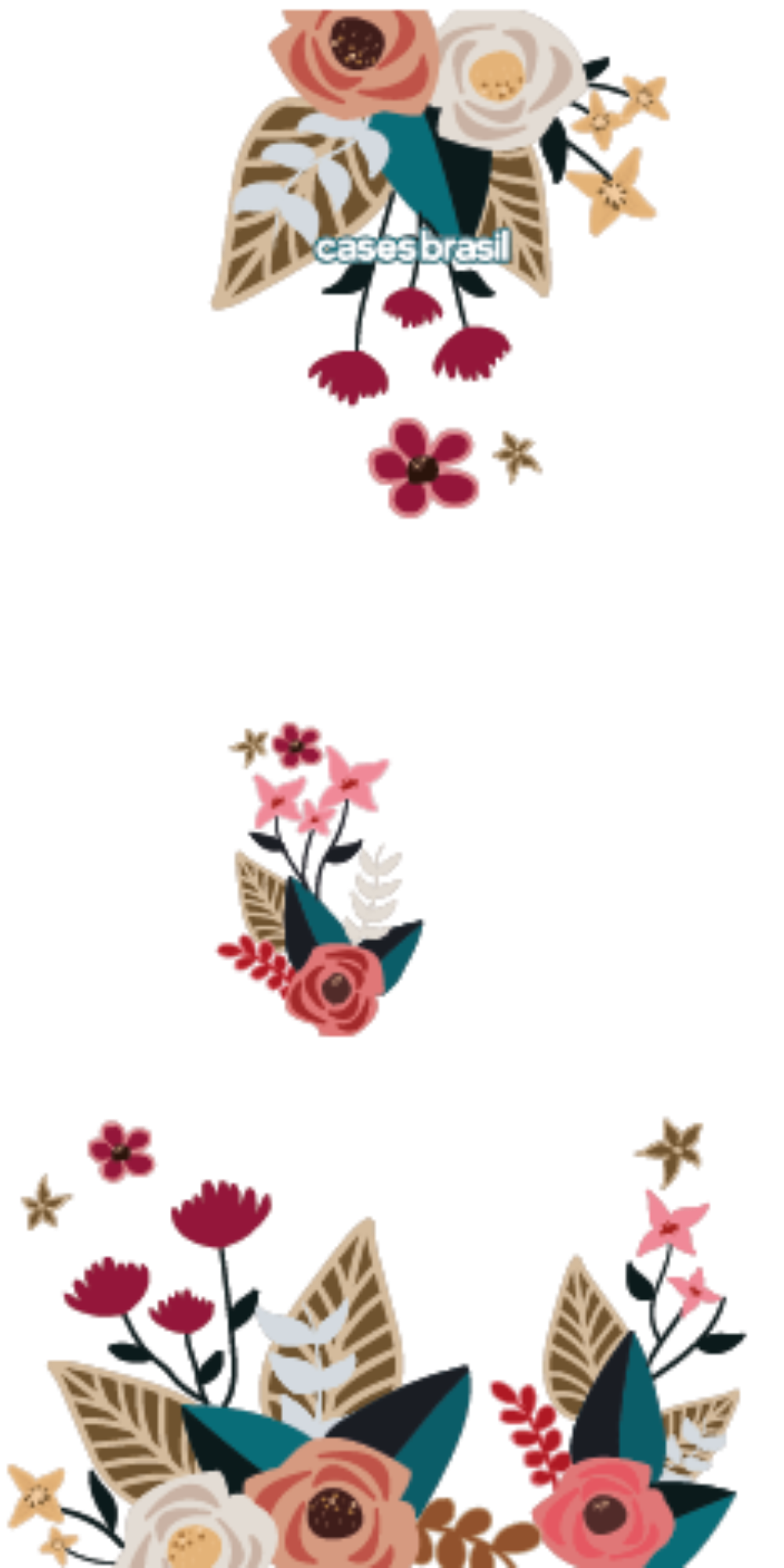 Capinha para Celular Flores com a Inicial