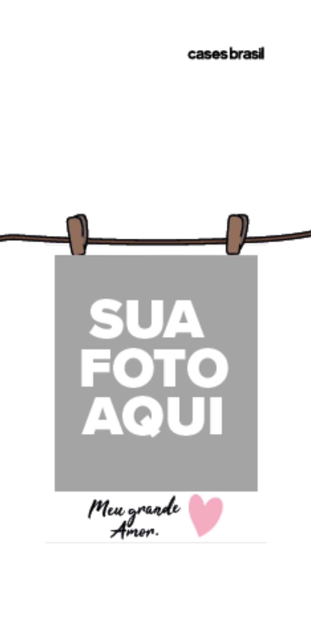 Capinha para Celular Polaroid Meu Grande Amor