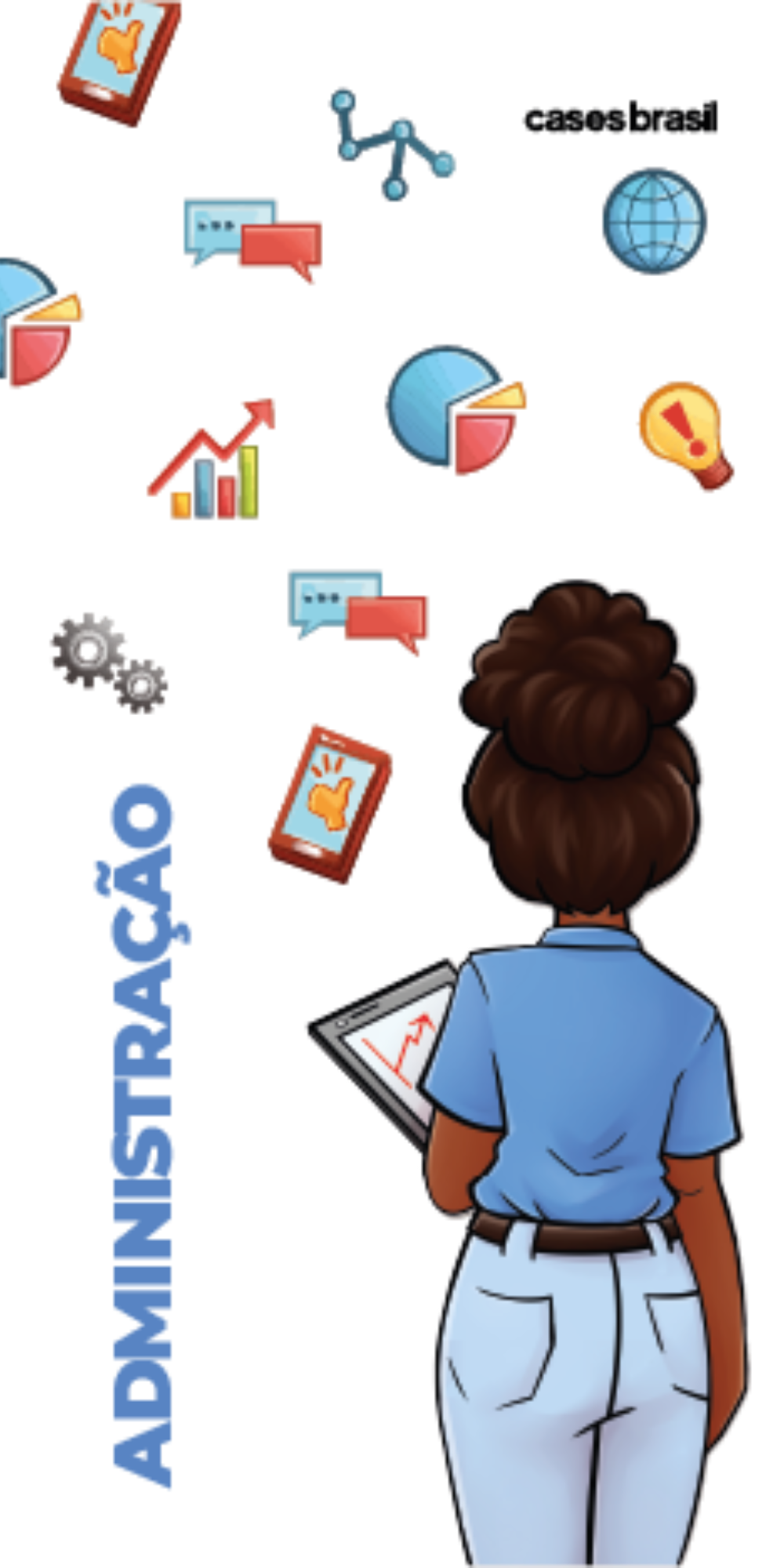Capinha para Celular Administração - Boneca Profissão