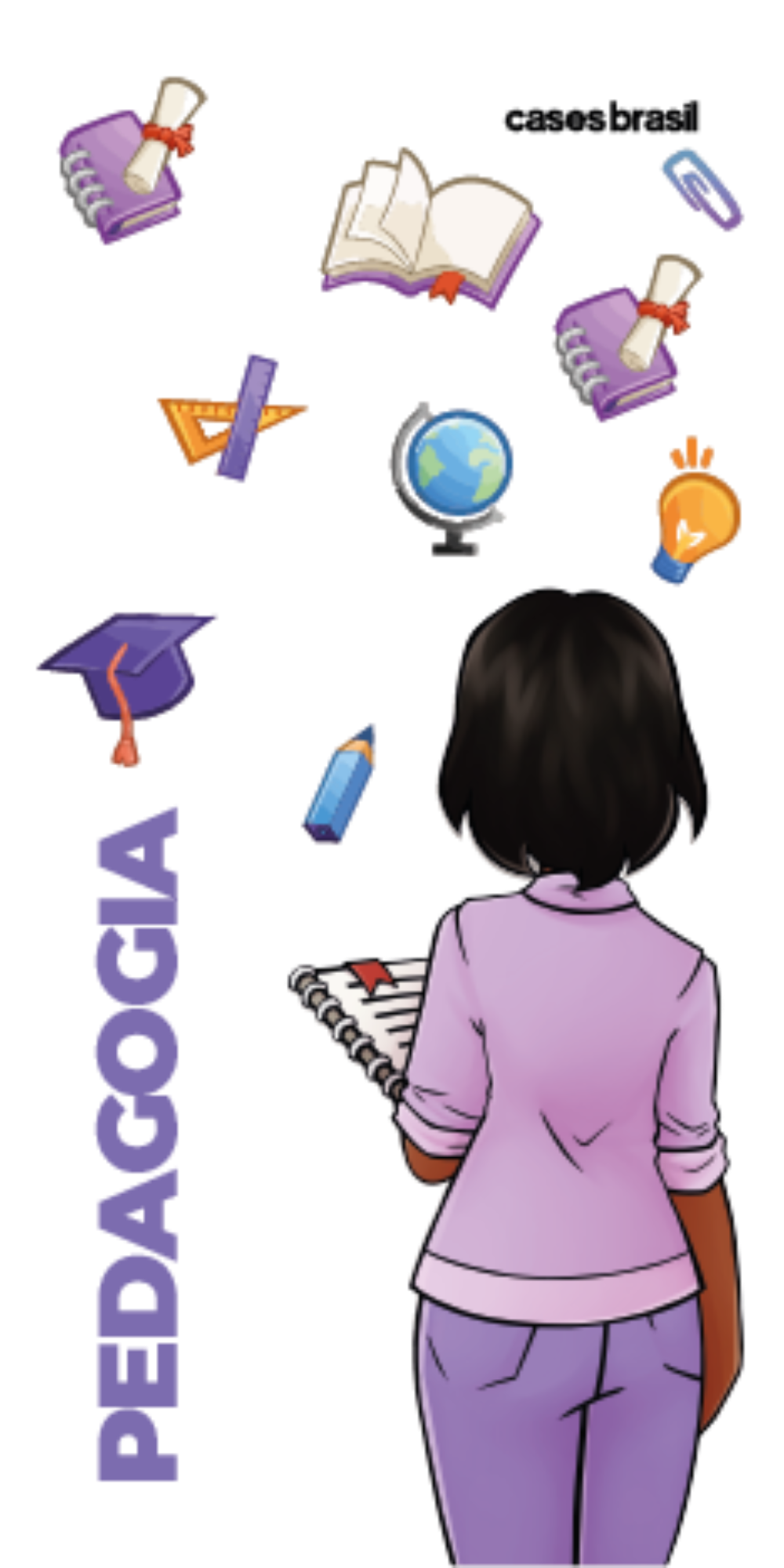 Capinha para Celular Pedagogia - Boneca Profissão