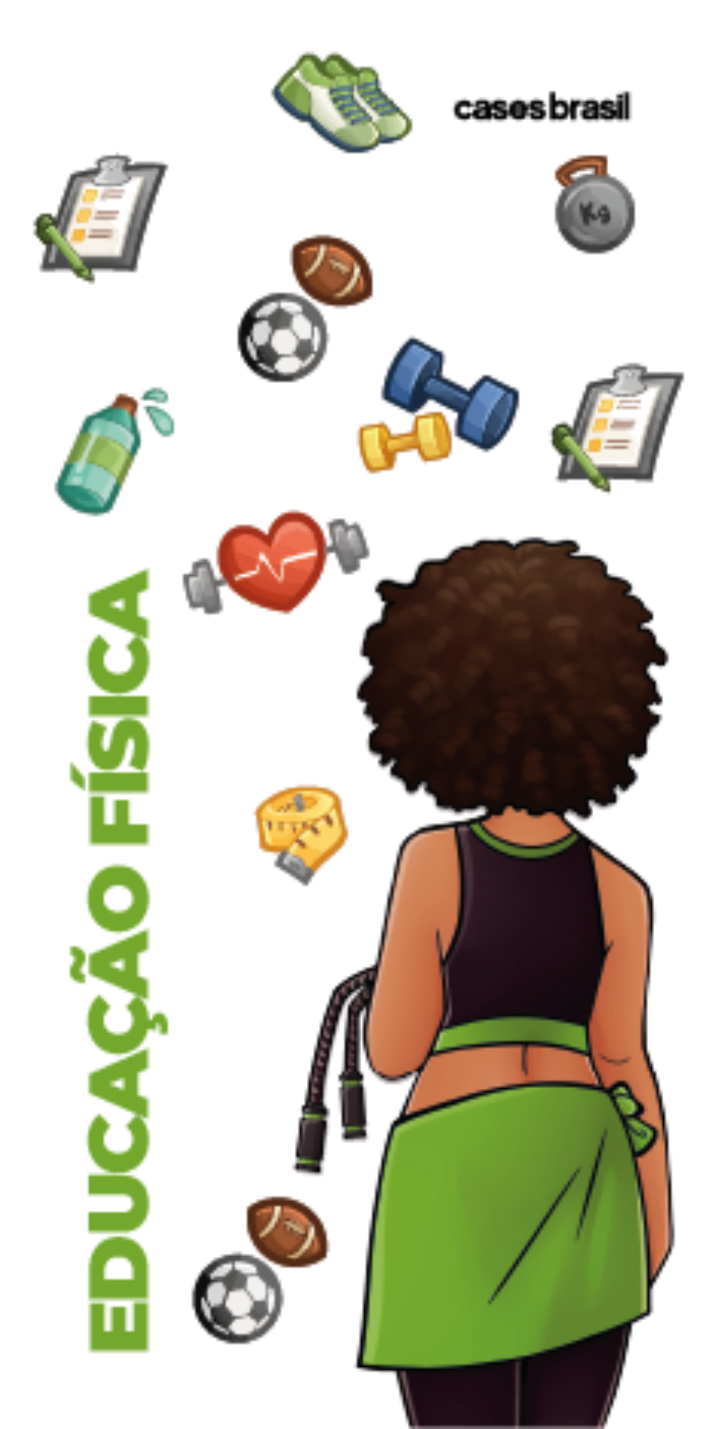 Capinha para celular Educação Física - Boneca Profissão