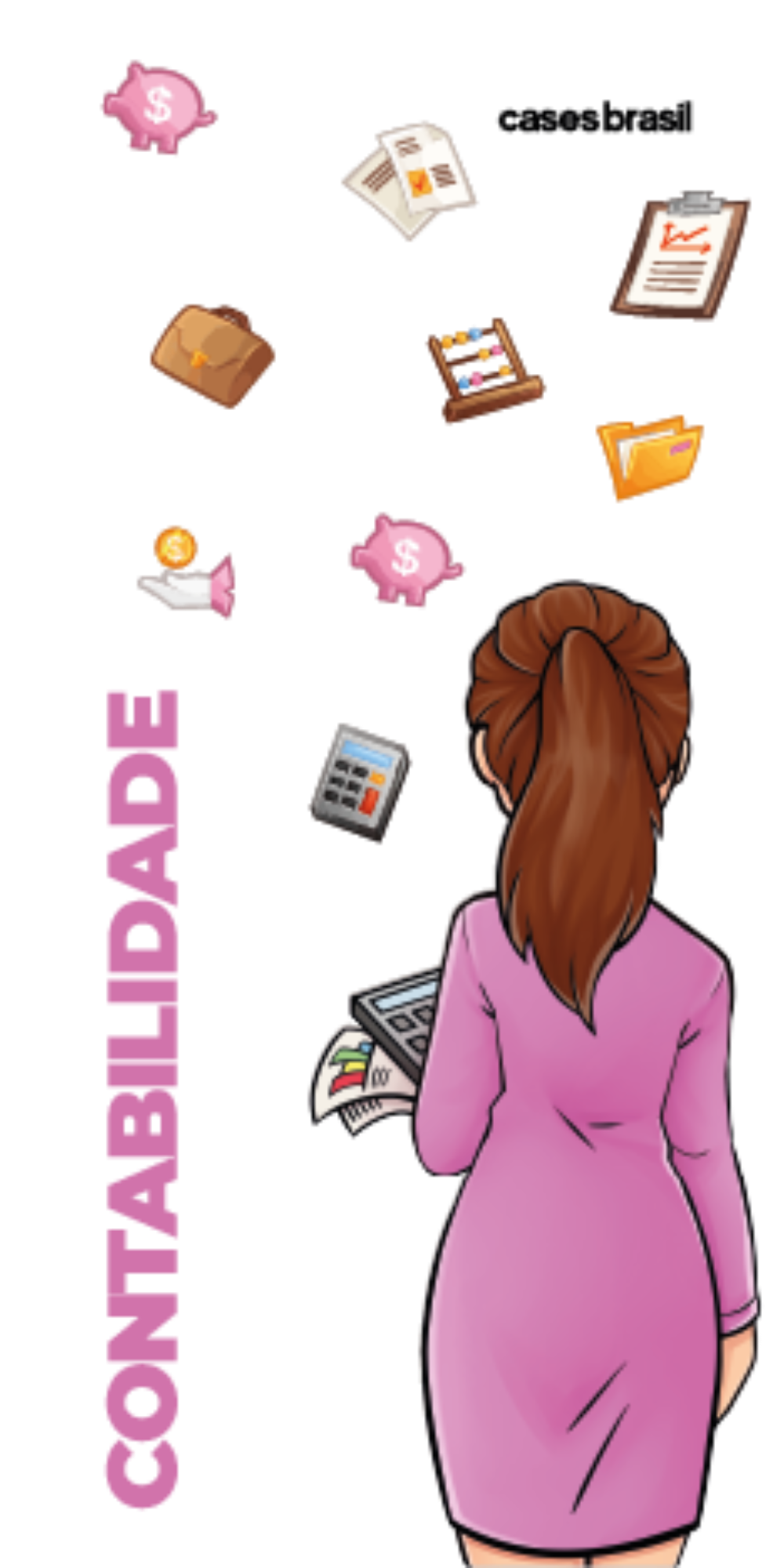 Capinha para Celular Contabilidade - Boneca Profissão