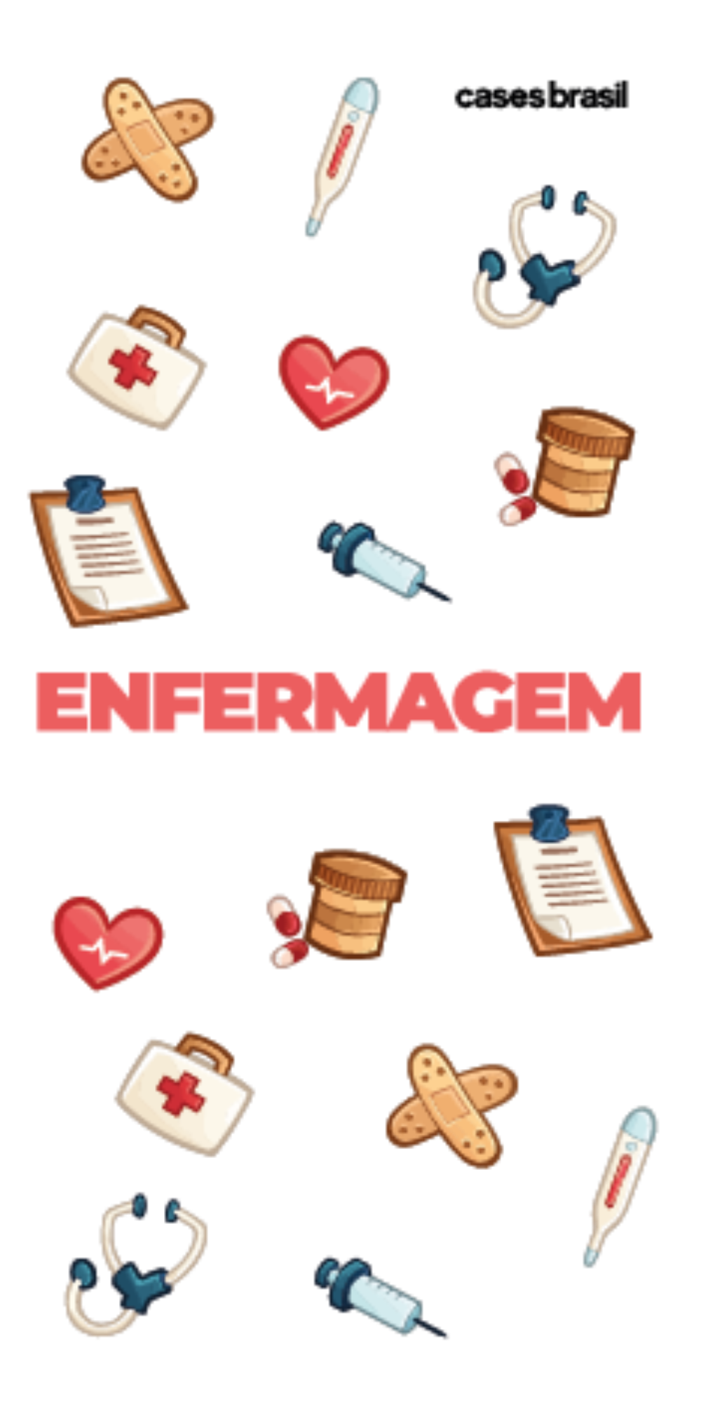 Capinha para celular Enfermagem - Profissão Com Nome