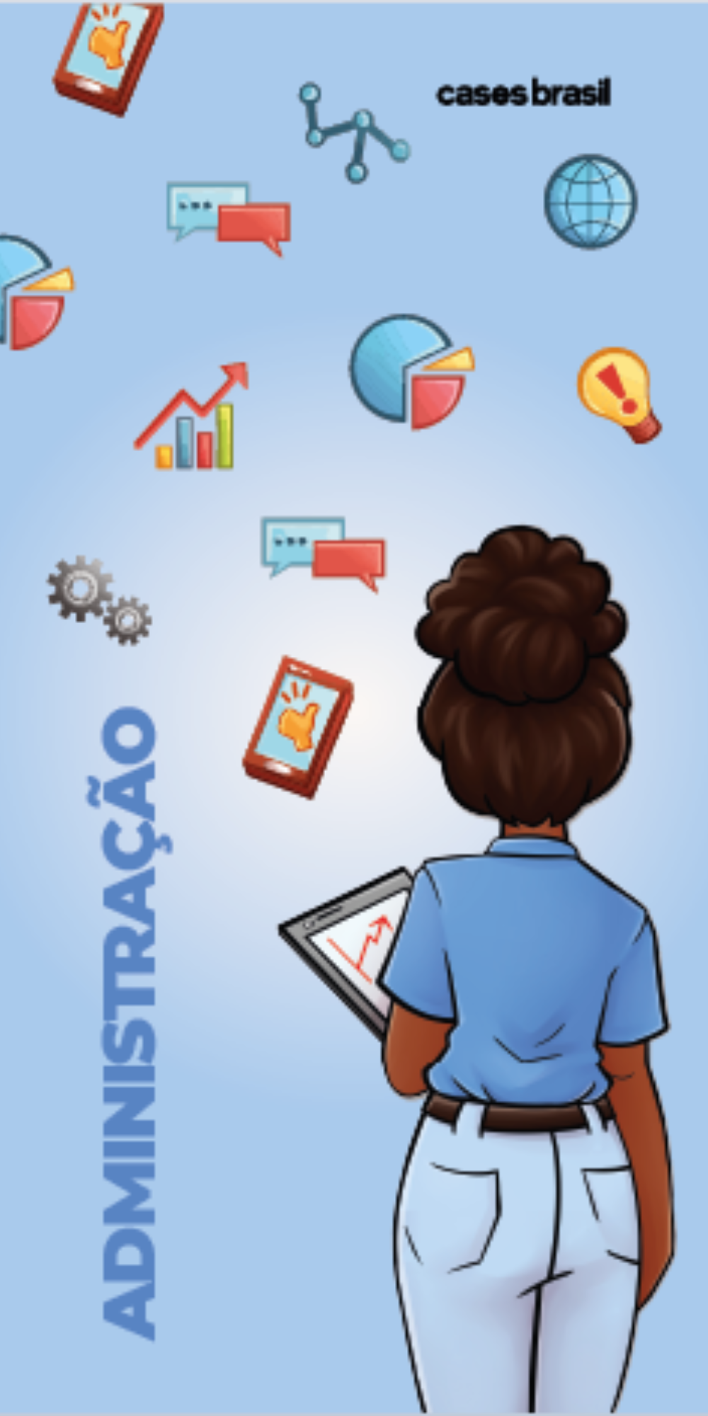 Capinha para celular Administração - Boneca Profissão Com Fundo