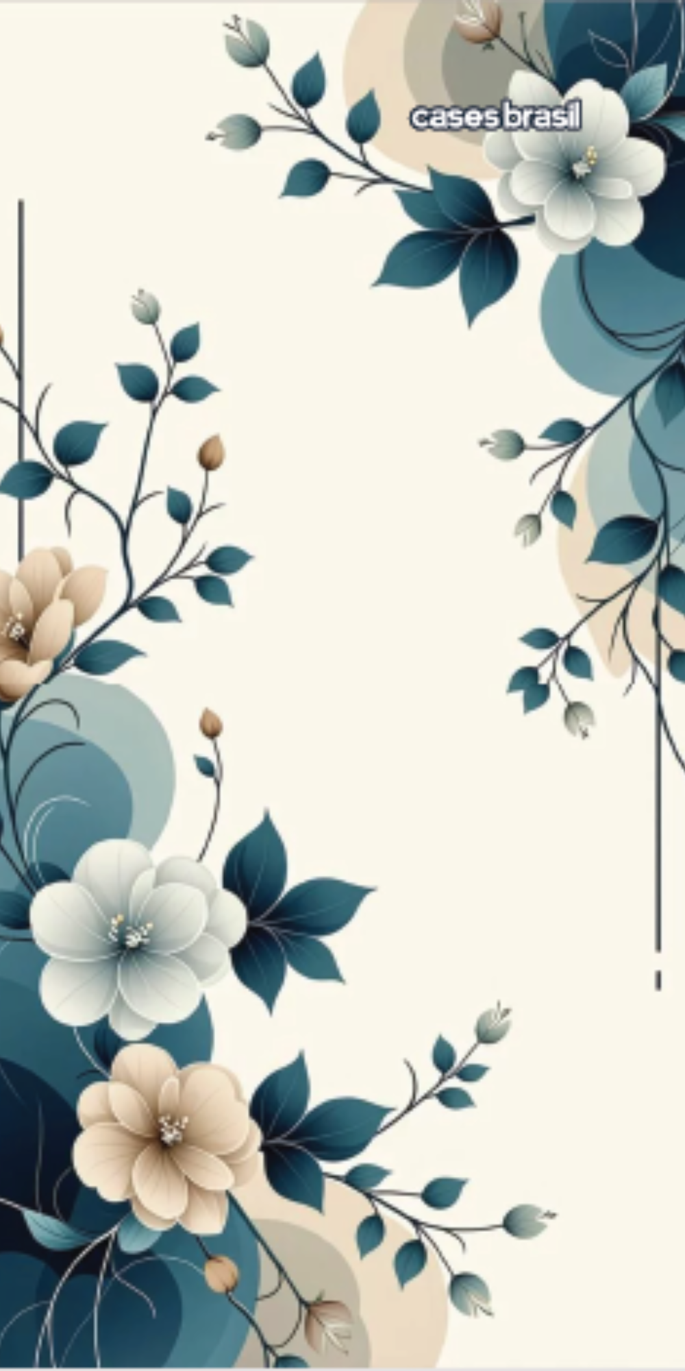 Capinha para Celular Floral Azul