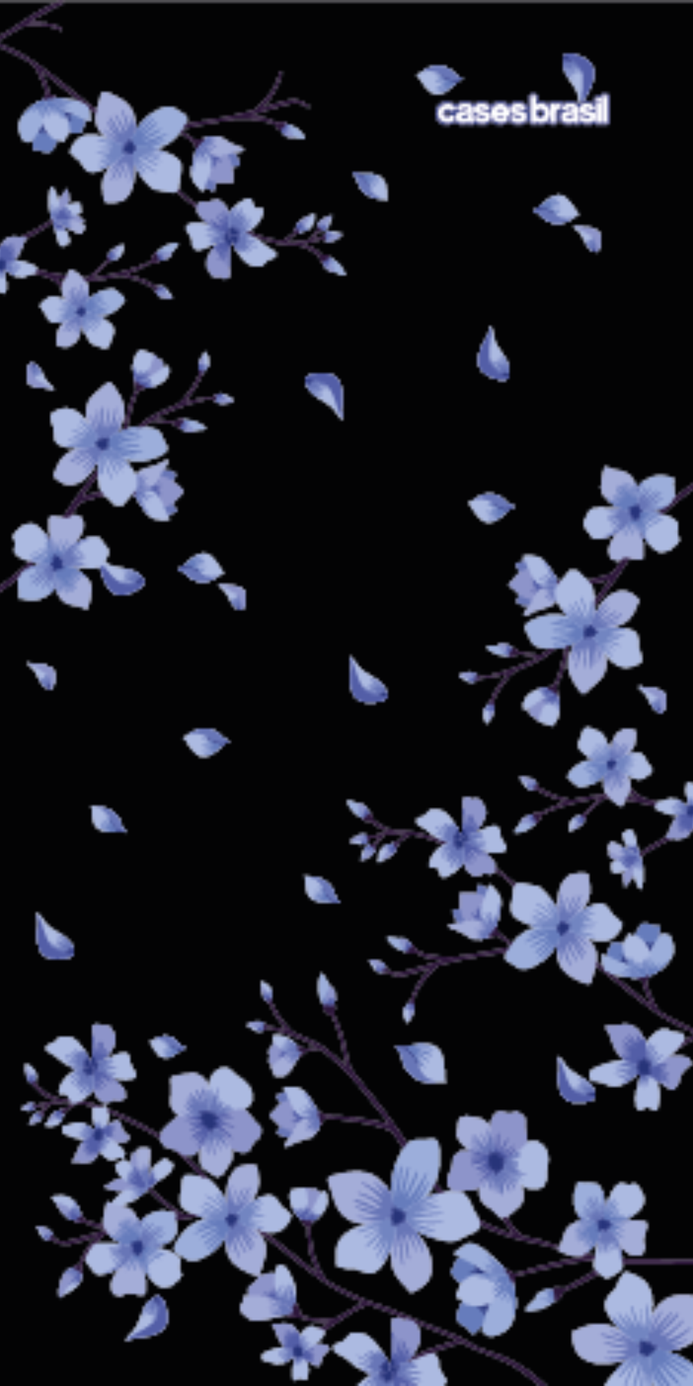 Capinha para Celular Flores de Cerejeira Azuis