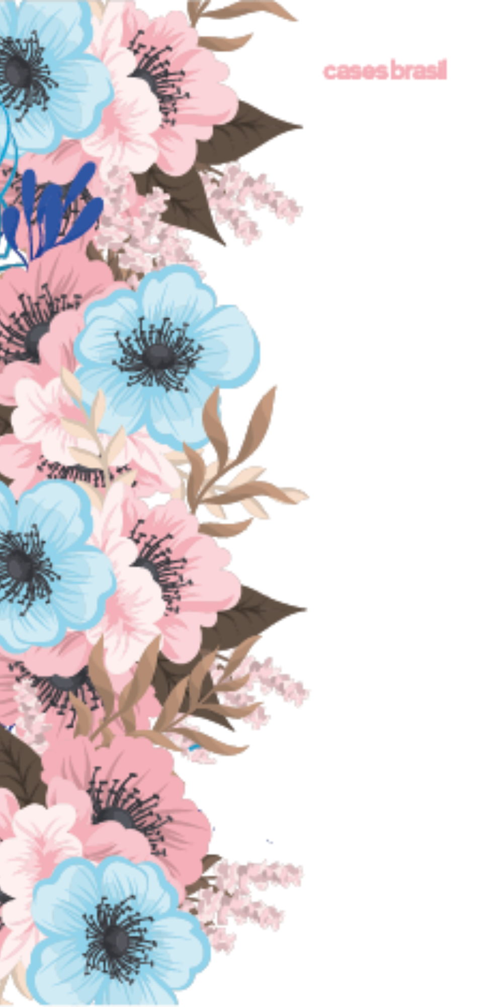 Capinha para Celular Moldura Floral
