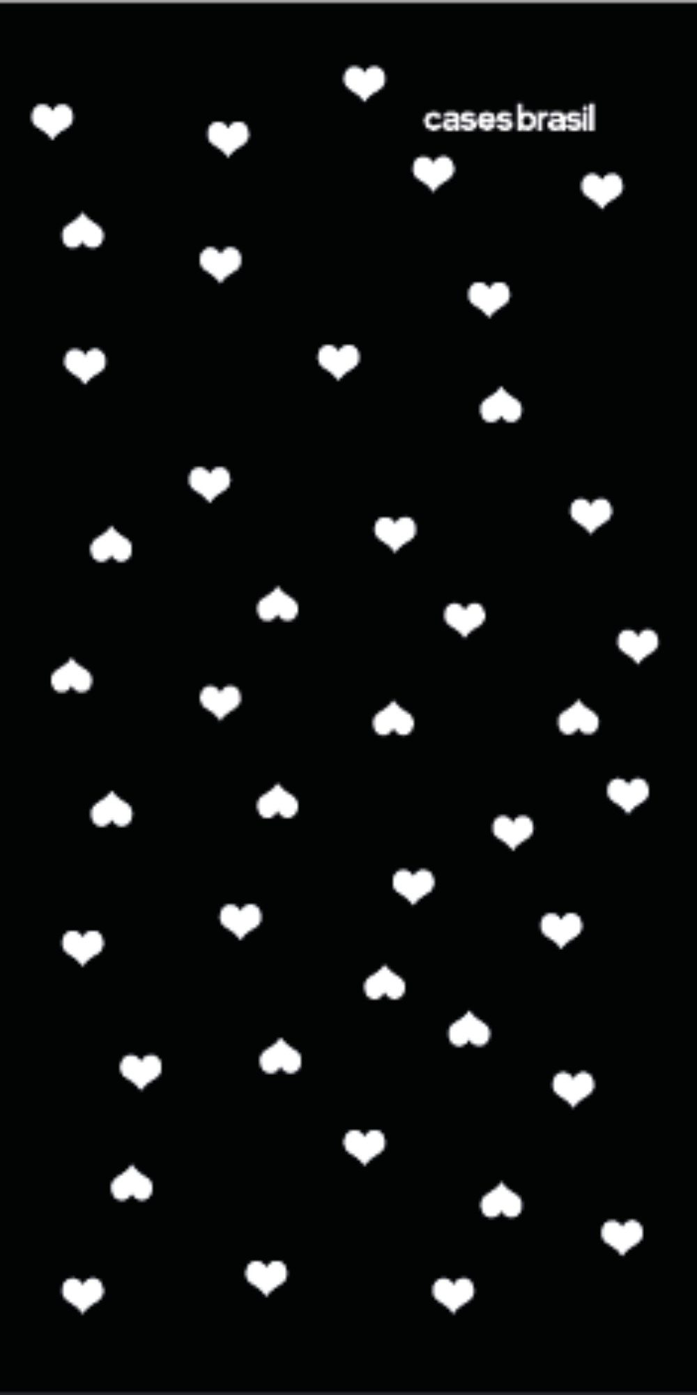 Capinha para Celular Corações Minimalistas Black