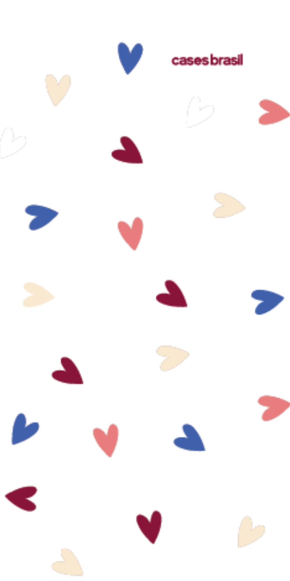 Capinha para Celular Corações Coloridos