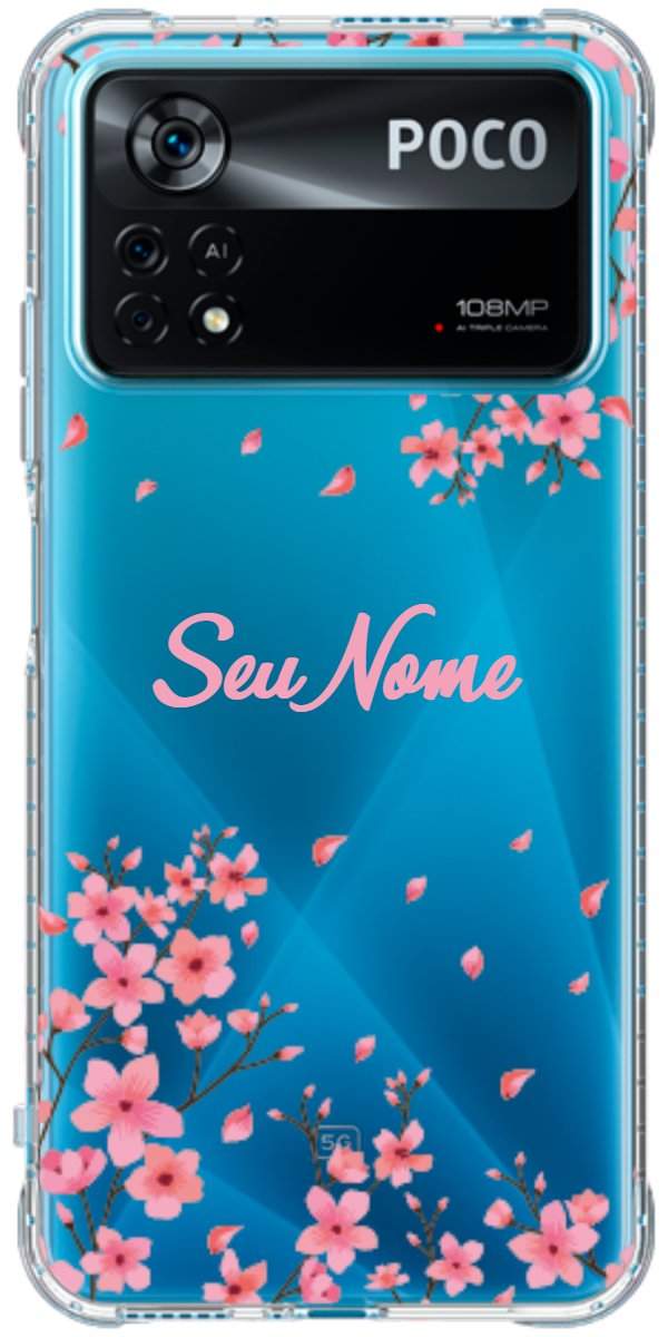Capinha para Celular Floral Rosinha