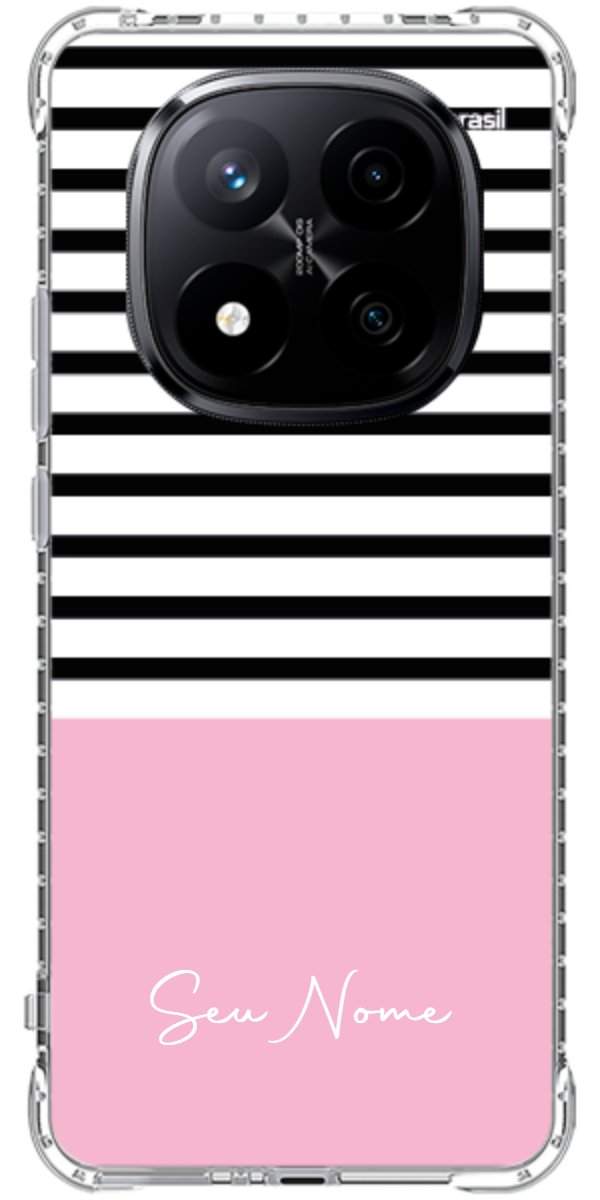Capinha para Celular Listras Base Rosa