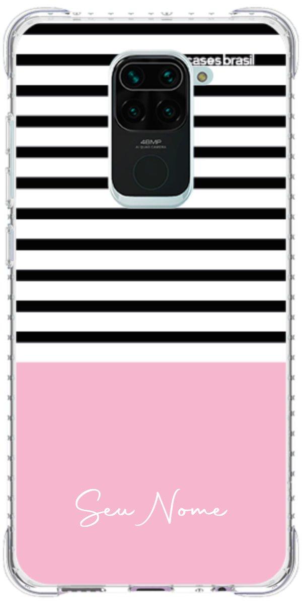 Capinha para Celular Listras Base Rosa