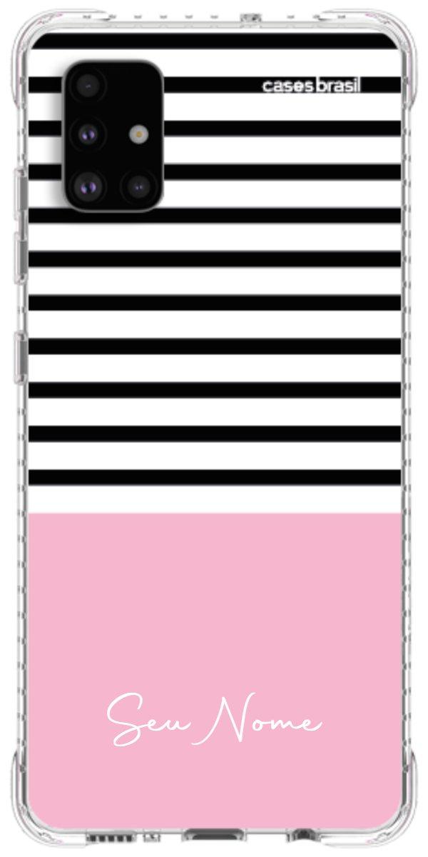 Capinha para Celular Listras Base Rosa