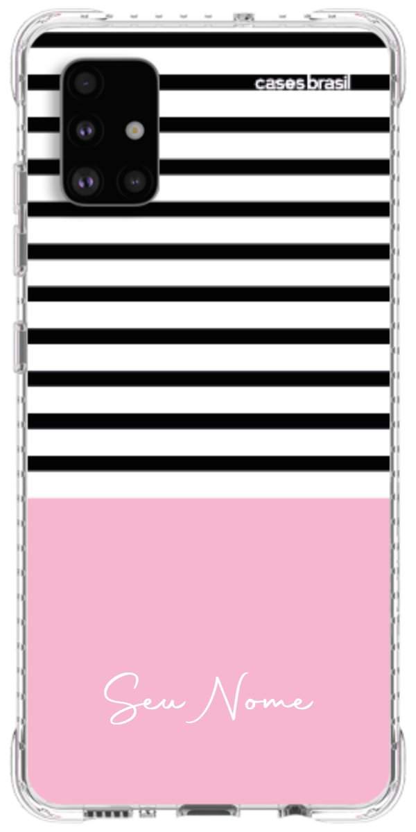Capinha para Celular Listras Base Rosa