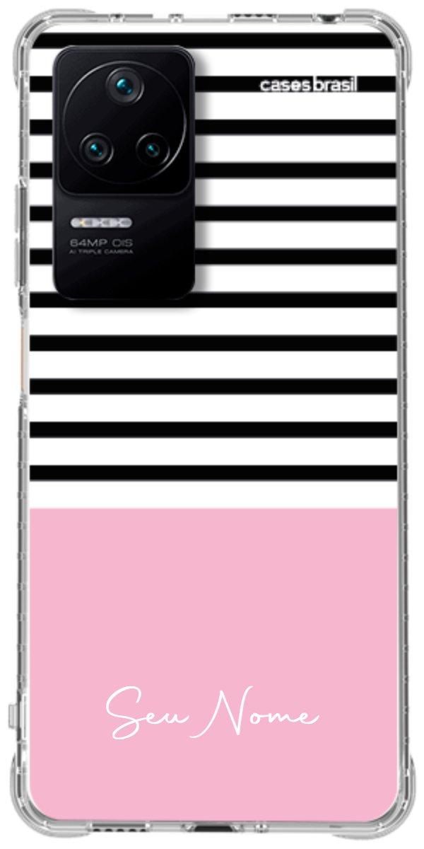 Capinha para Celular Listras Base Rosa