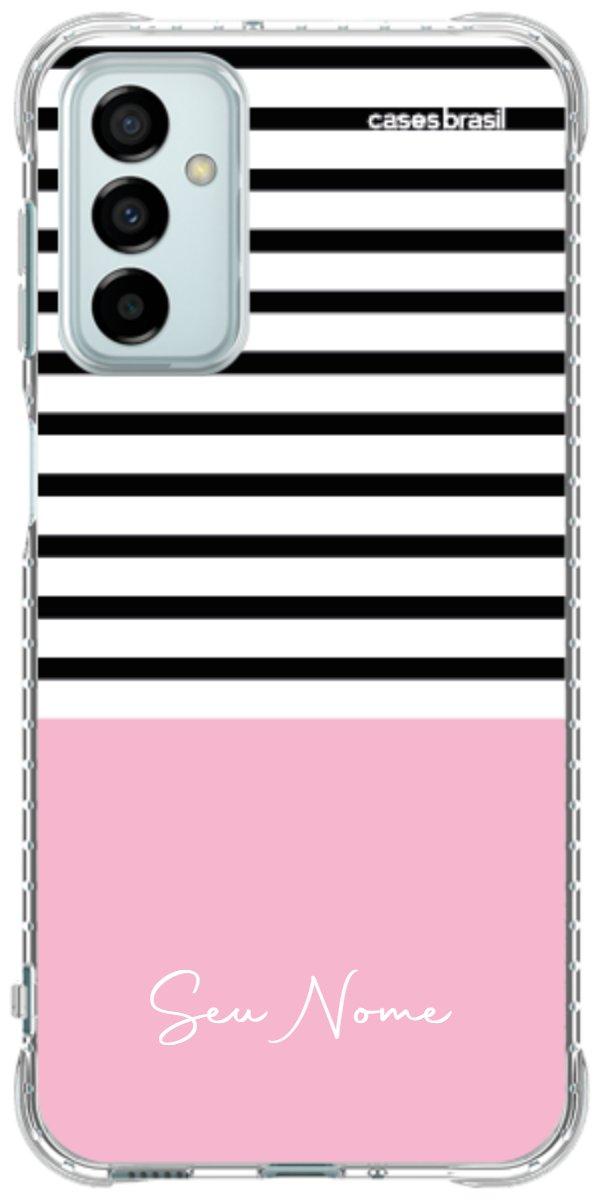Capinha para Celular Listras Base Rosa