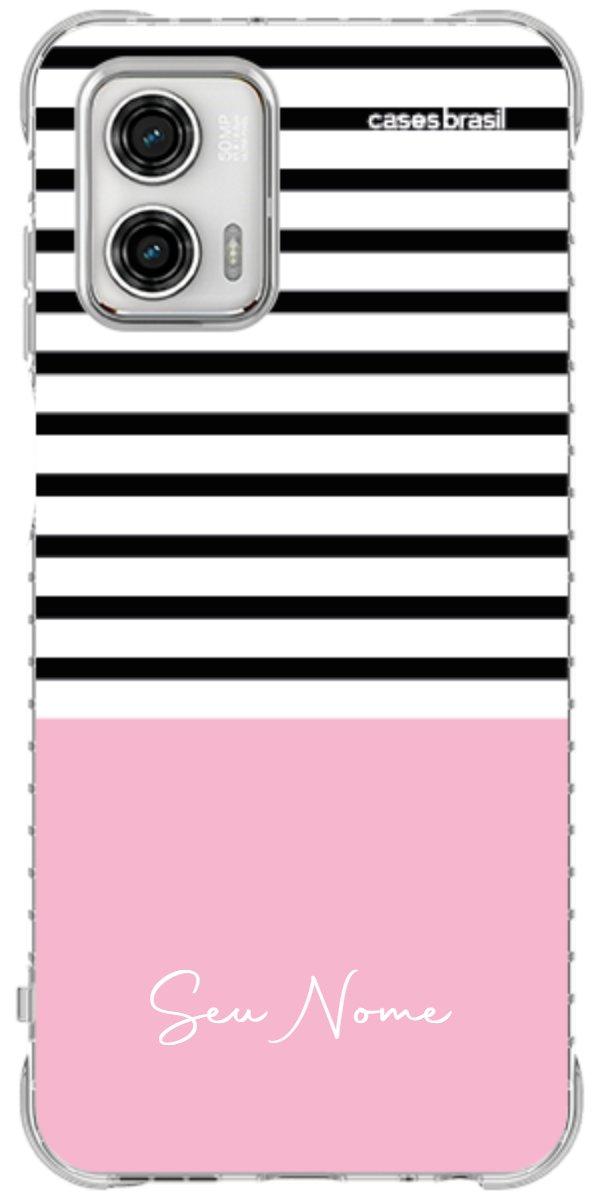 Capinha para Celular Listras Base Rosa