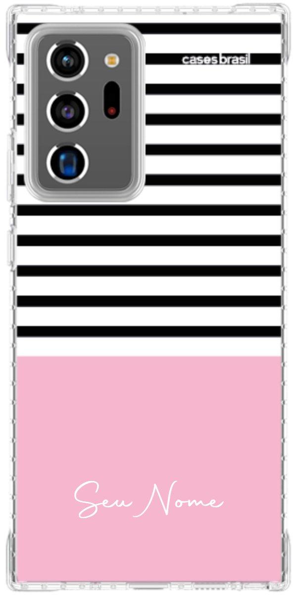 Capinha para Celular Listras Base Rosa