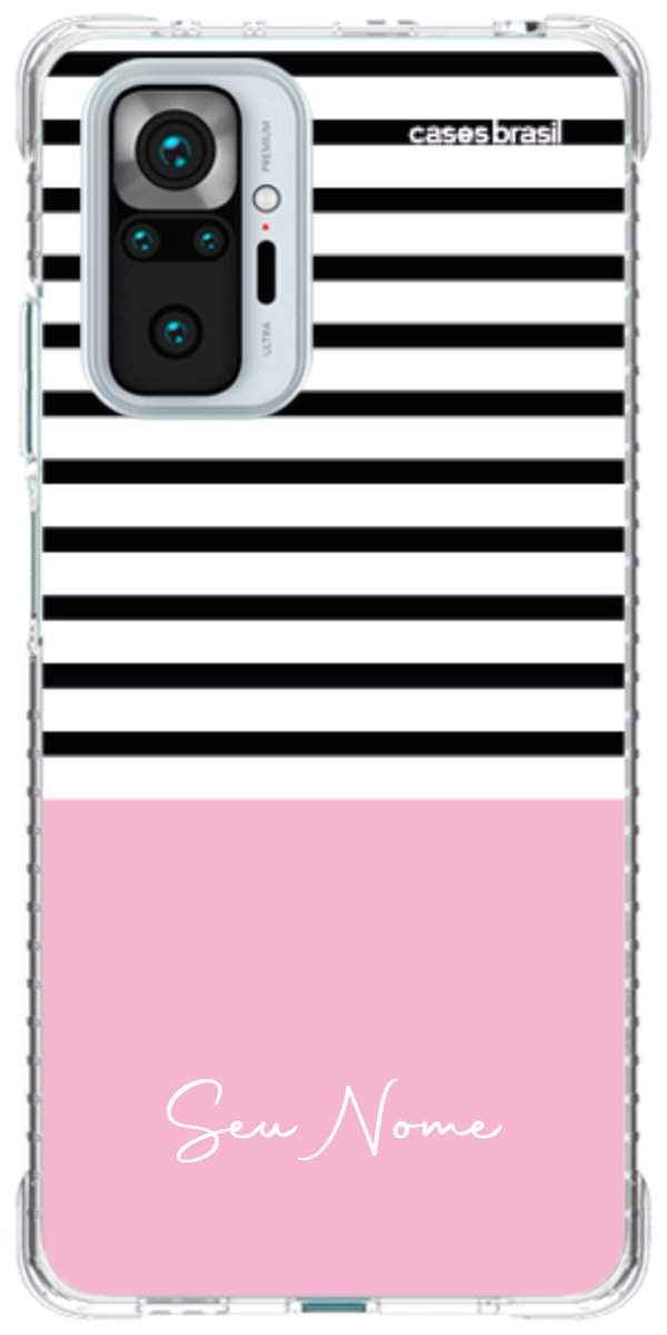Capinha para Celular Listras Base Rosa