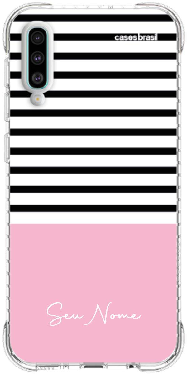 Capinha para Celular Listras Base Rosa