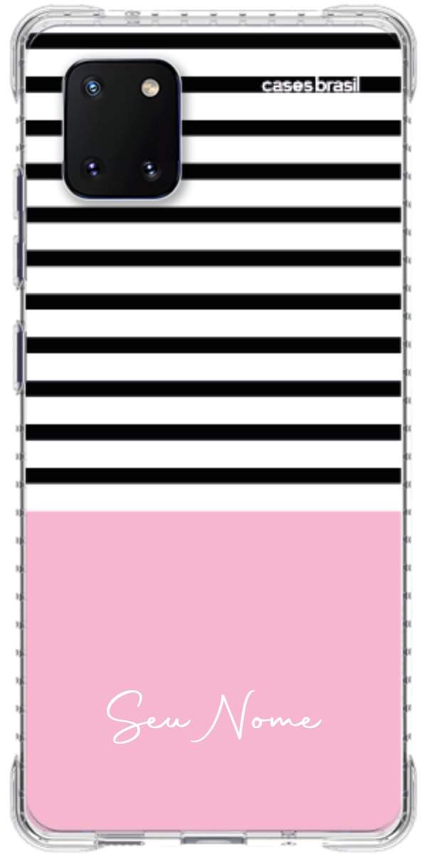 Capinha para Celular Listras Base Rosa