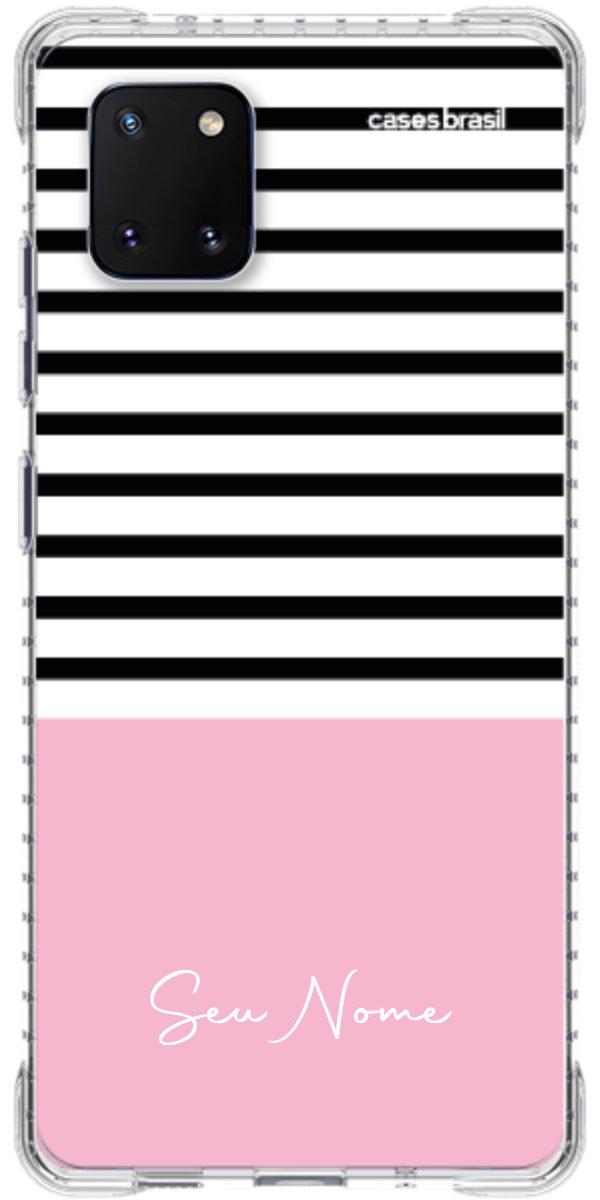 Capinha para Celular Listras Base Rosa