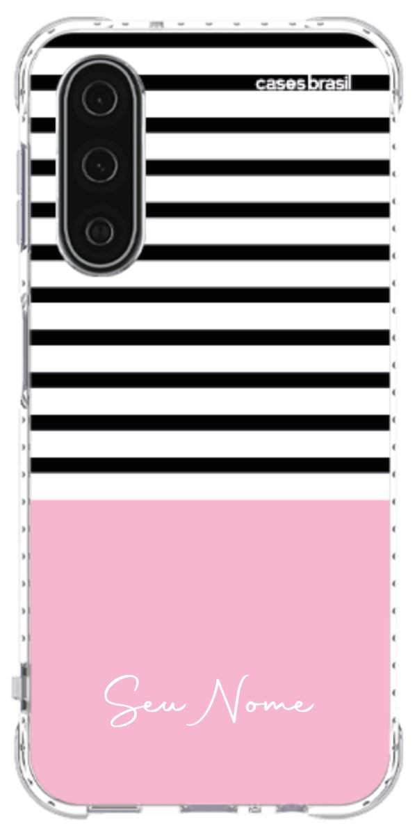 Capinha para Celular Listras Base Rosa