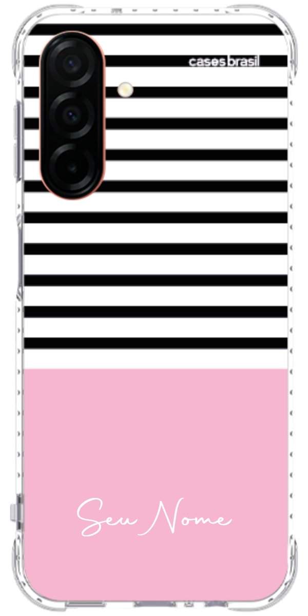 Capinha para Celular Listras Base Rosa