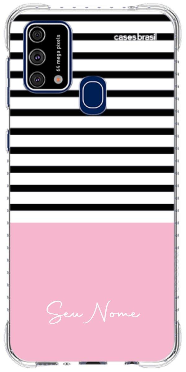 Capinha para Celular Listras Base Rosa