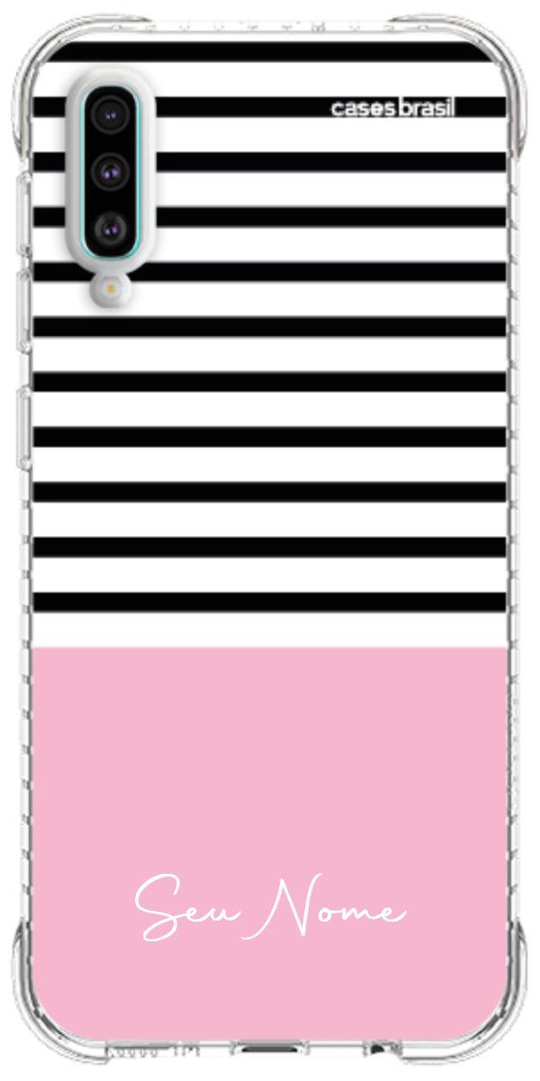Capinha para Celular Listras Base Rosa