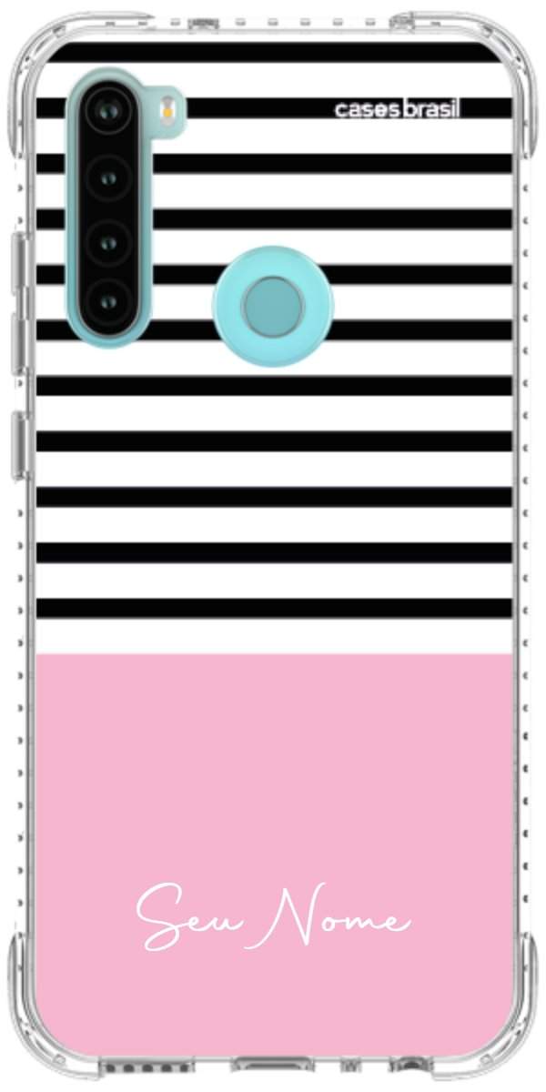 Capinha para Celular Listras Base Rosa