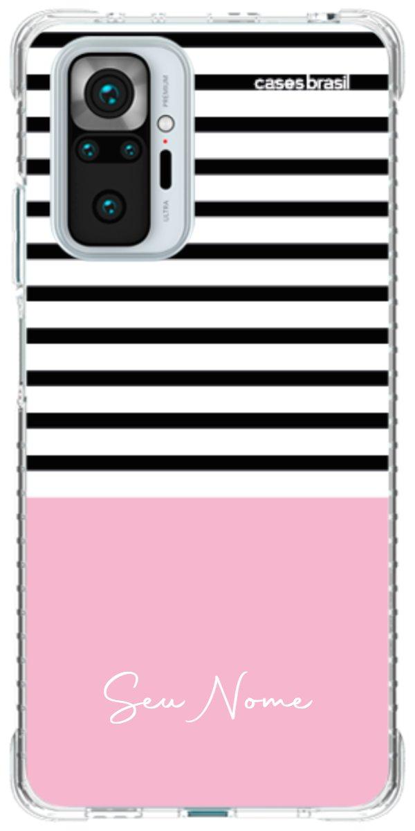 Capinha para Celular Listras Base Rosa
