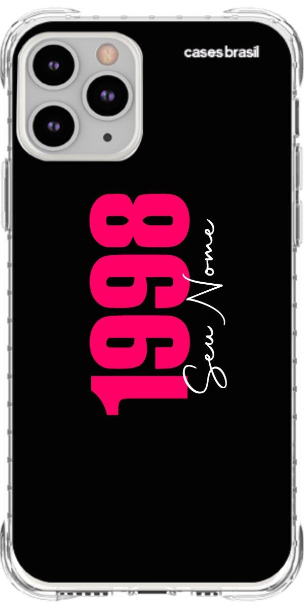 Capinha para Celular Black Nome com Data