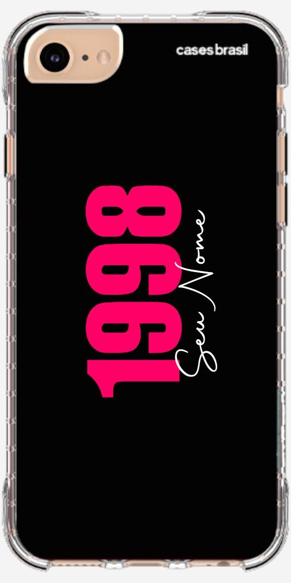 Capinha para Celular Black Nome com Data