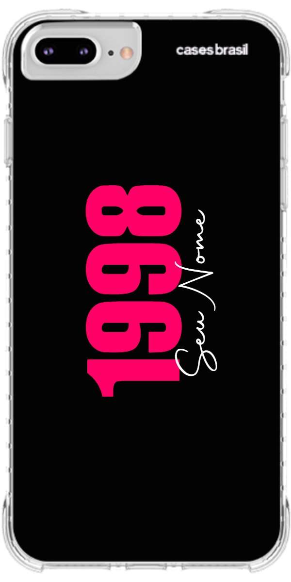 Capinha para Celular Black Nome com Data
