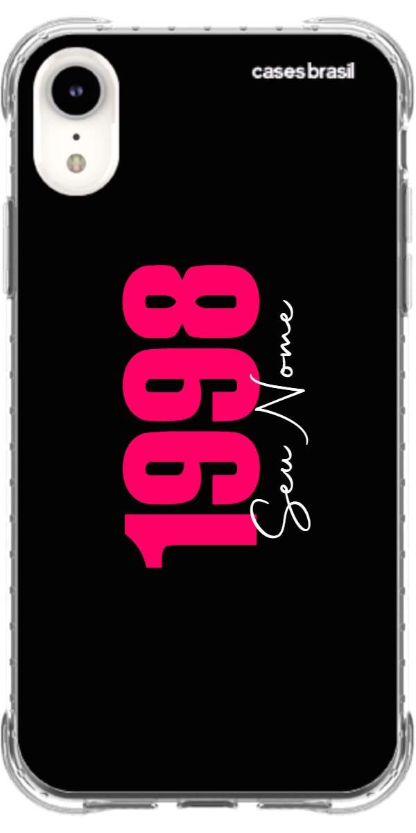 Capinha para Celular Black Nome com Data