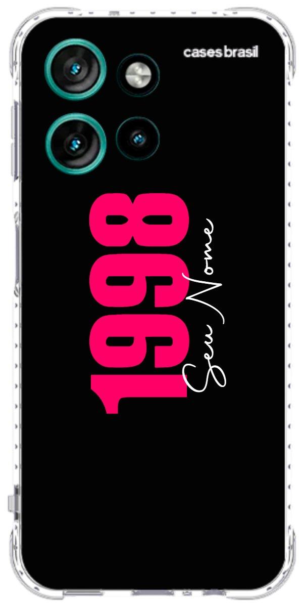 Capinha para Celular Black Nome com Data