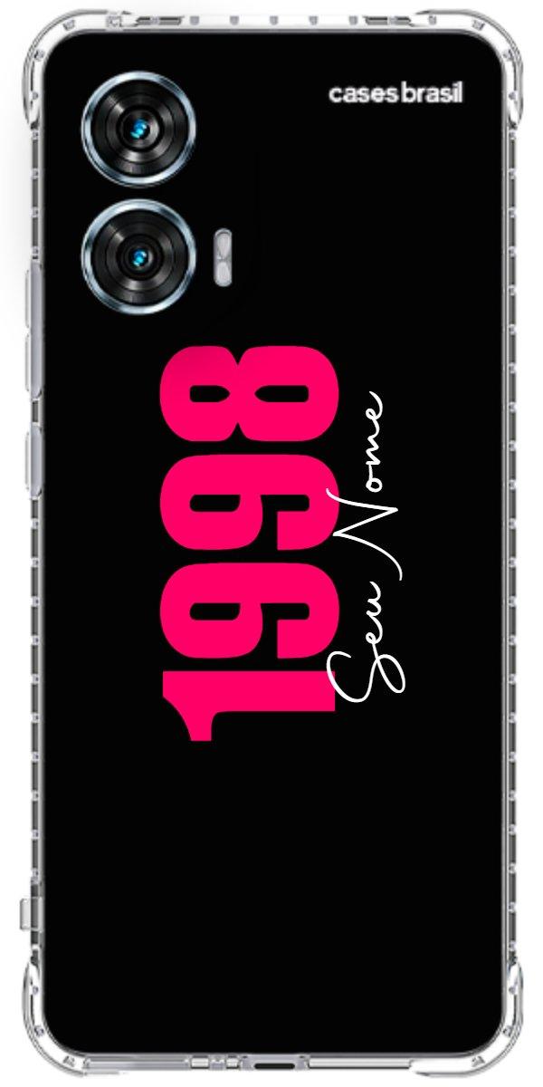Capinha para Celular Black Nome com Data
