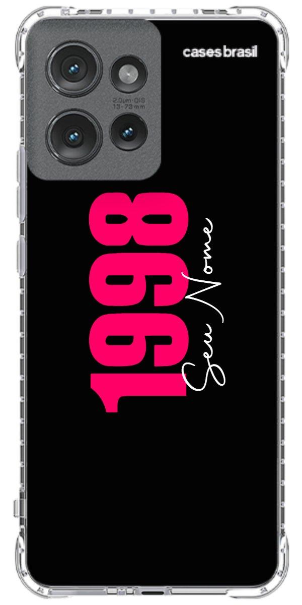 Capinha para Celular Black Nome com Data