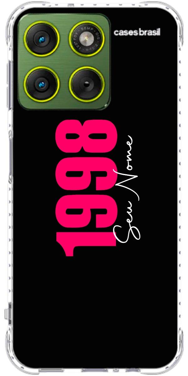Capinha para Celular Black Nome com Data