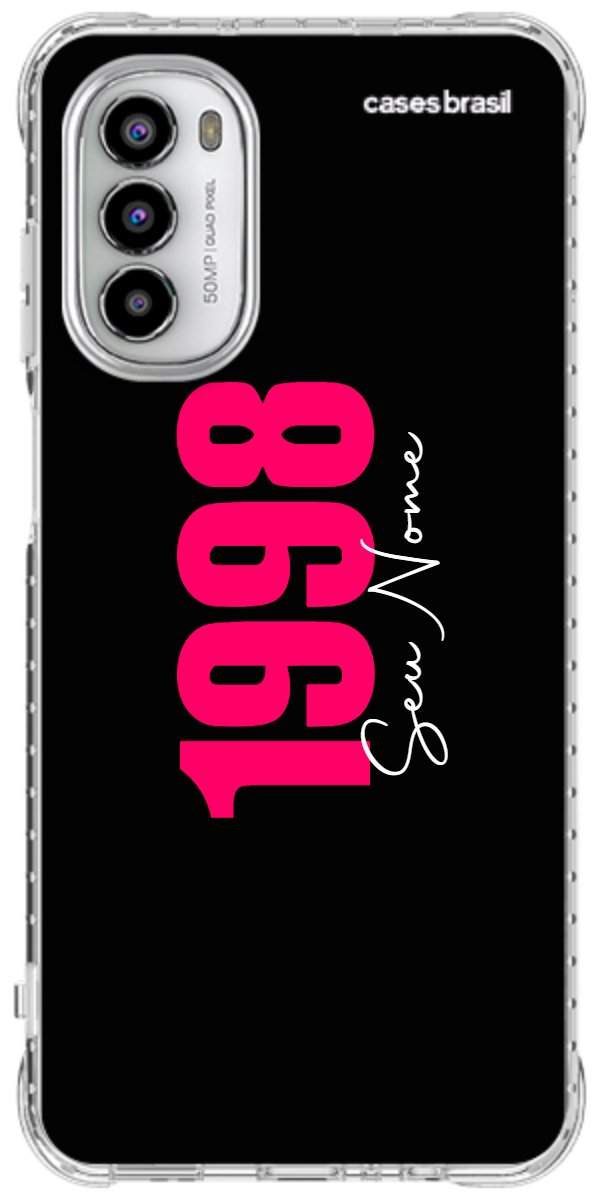 Capinha para Celular Black Nome com Data