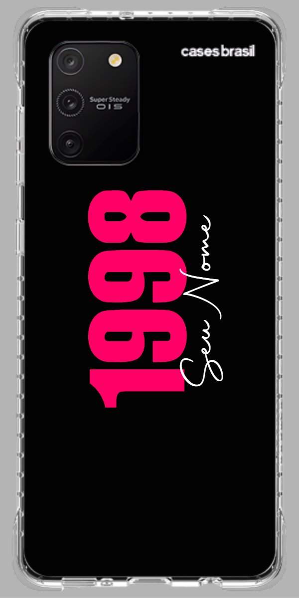 Capinha para Celular Black Nome com Data