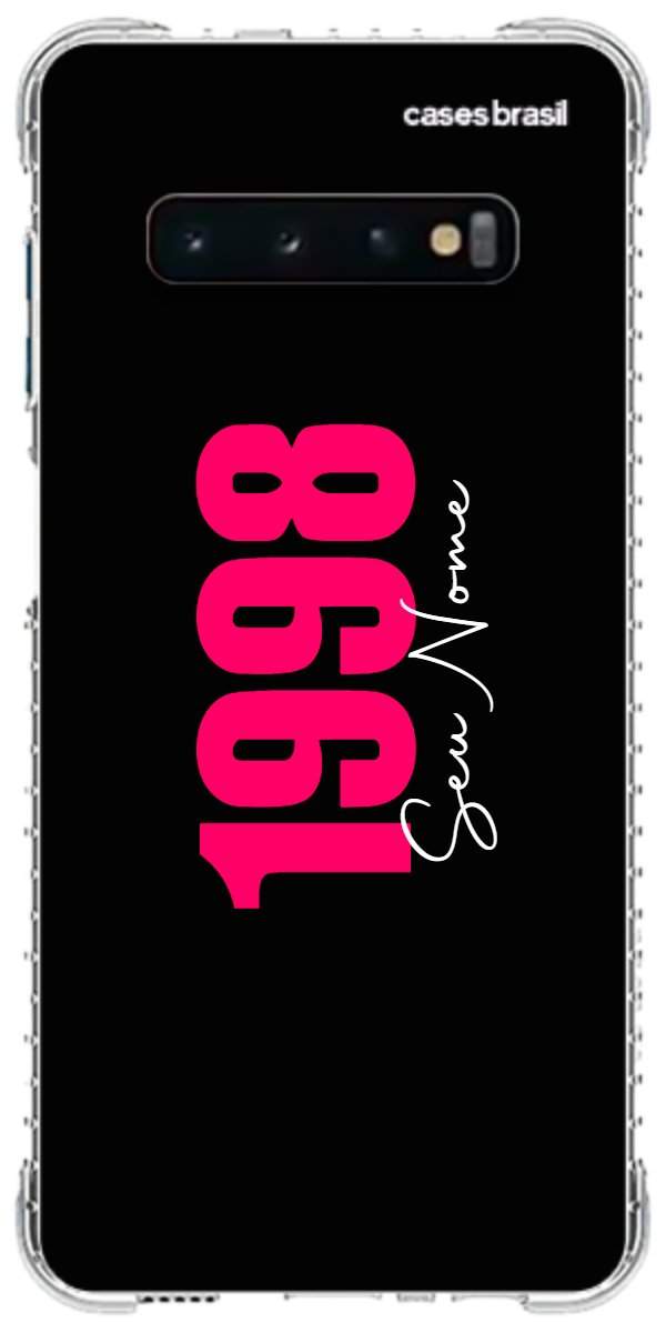 Capinha para Celular Black Nome com Data