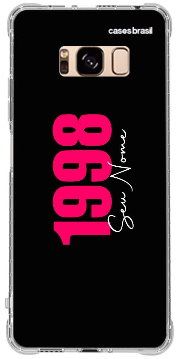 Capinha para Celular Black Nome com Data