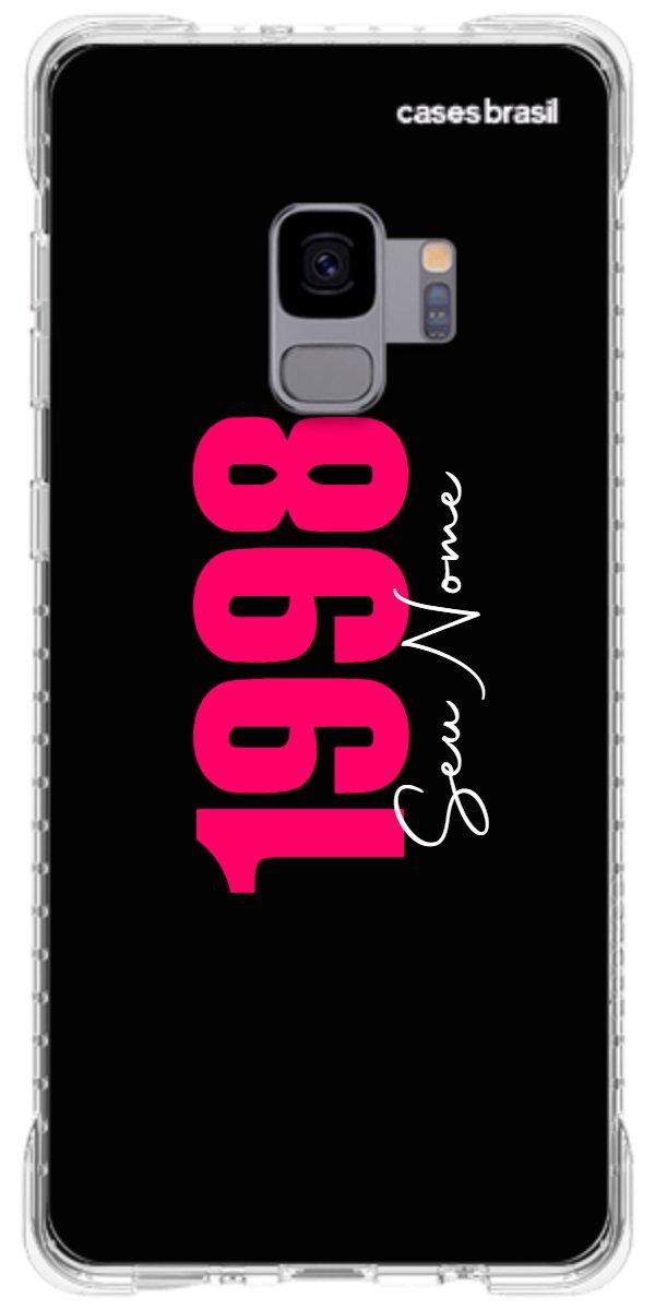 Capinha para Celular Black Nome com Data
