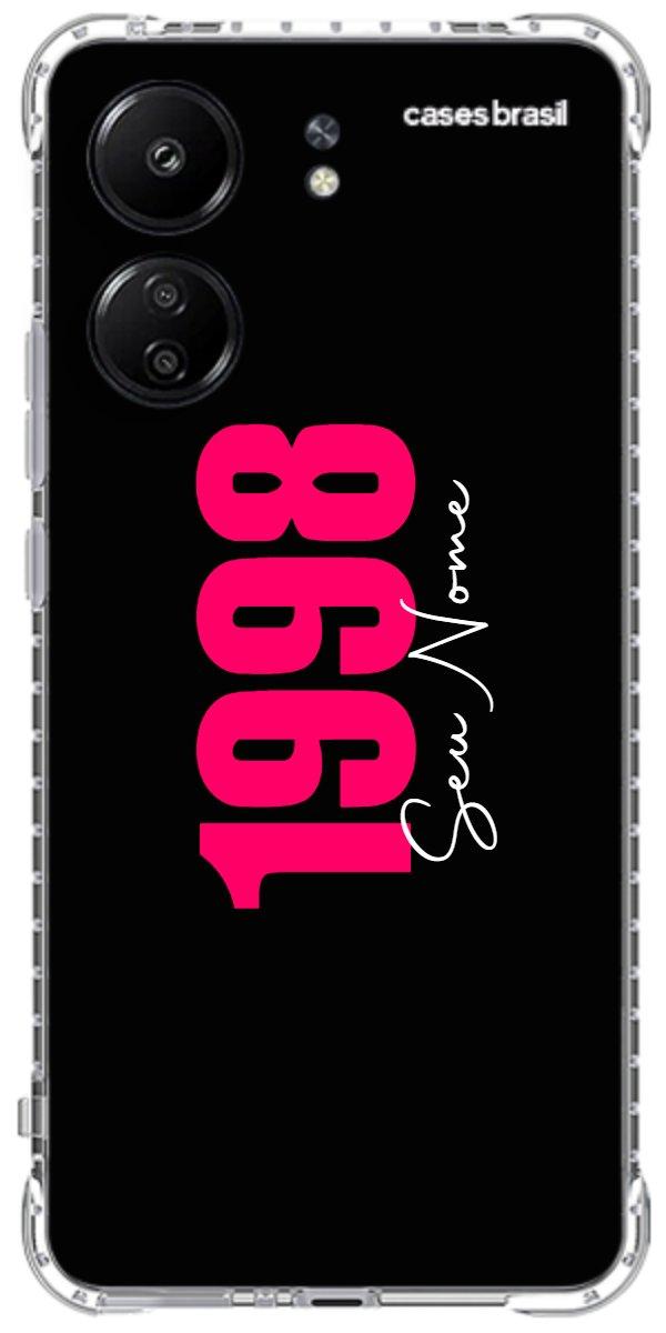 Capinha para Celular Black Nome com Data