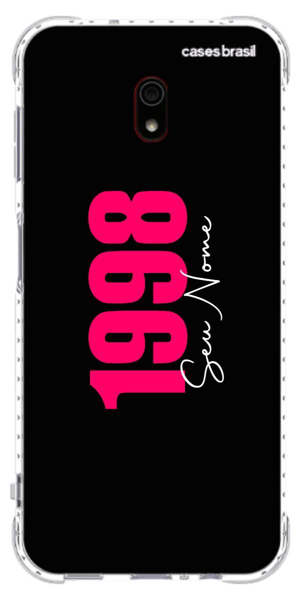 Capinha para Celular Black Nome com Data
